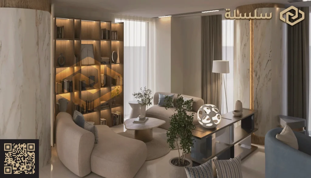 تصميم داخلي لوبي فندق في ابوظبي شركة السلسلة