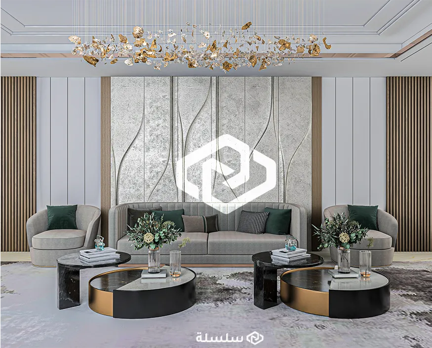 تصميم داخلي مجلس رجالي ابوظبي شركة سلسلة